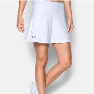 Under Armour Heat Gear White Sport Activewear Tennis Prep Skirt Skort